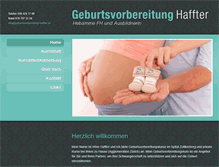 Tablet Screenshot of geburtsvorbereitung-haffter.ch
